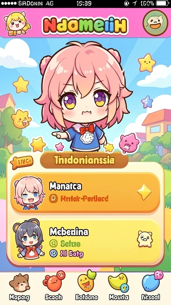 Tangkapan layar menampilkan berbagai tema slot yang tersedia dalam game.