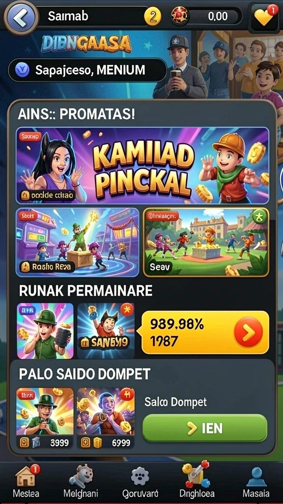 Screenshot menampilkan antarmuka utama GOGOREJEKI yang interaktif.