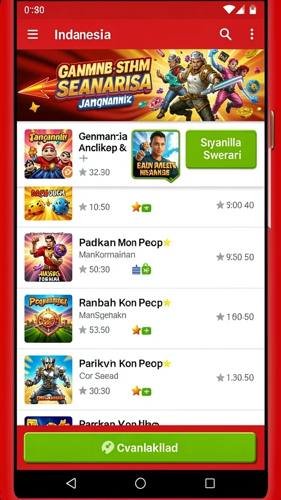 Screenshot menunjukkan pengembangan bisnis pemain yang sukses.