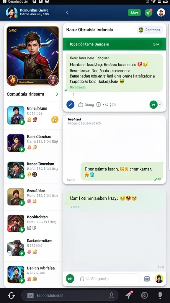 Karakter-karakter unik yang bisa dipilih.