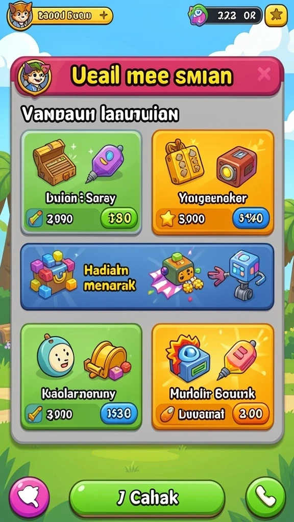 Screenshot menunjukkan pilihan permainan slot yang beragam.