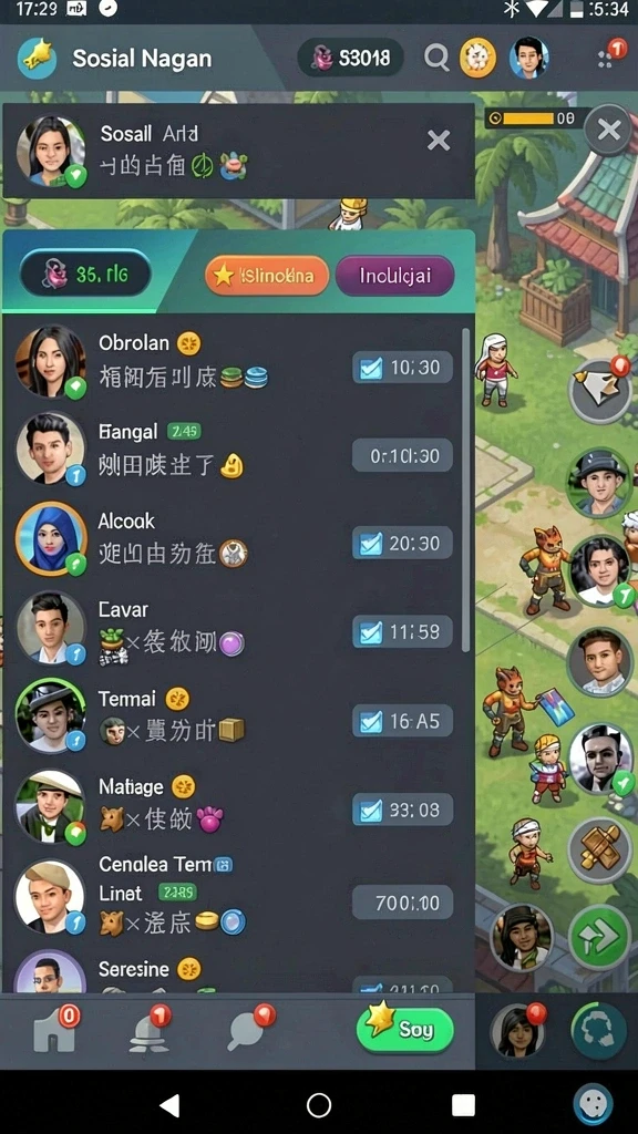 Screenshot menampilkan tampilan antarmuka permainan yang menawan.