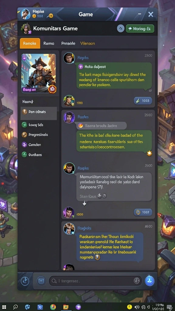Screenshot menunjukkan pemandangan indah dari dunia fantasi.