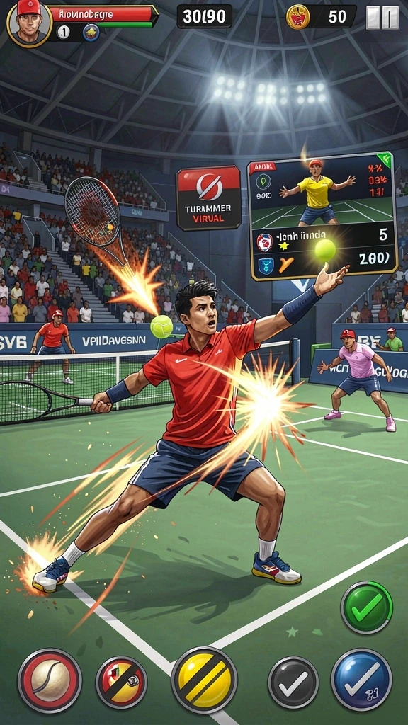 Screenshot memperlihatkan tim pemain dalam mode multiplayer.